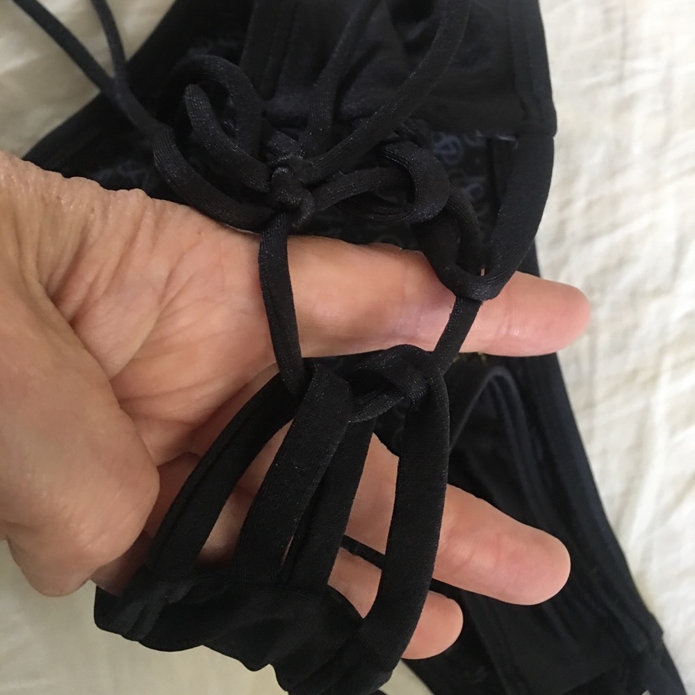 VS SZL  black tie sides bikini bottom